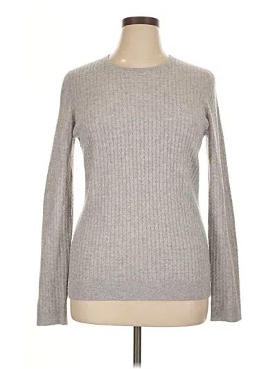 Pre-owned Kinross Cashmere Pullover Sweater In Gray