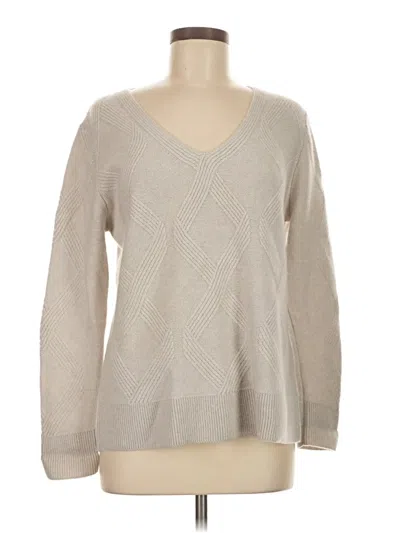 Pre-owned Kinross Cashmere Pullover Sweater In Gray