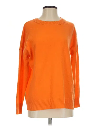 Pre-owned Kinross Cashmere Pullover Sweater In Orange