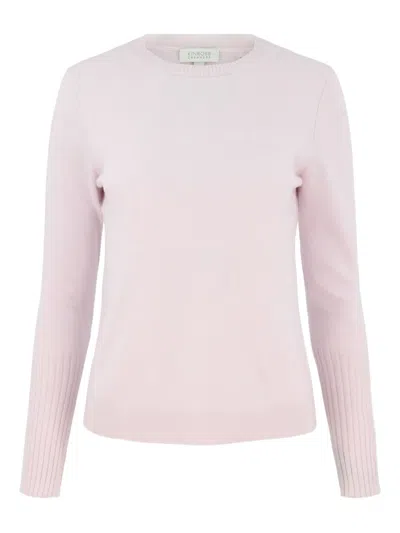 Kinross Cashmere Ribbed-cuff Cashmere Sweater In Pink