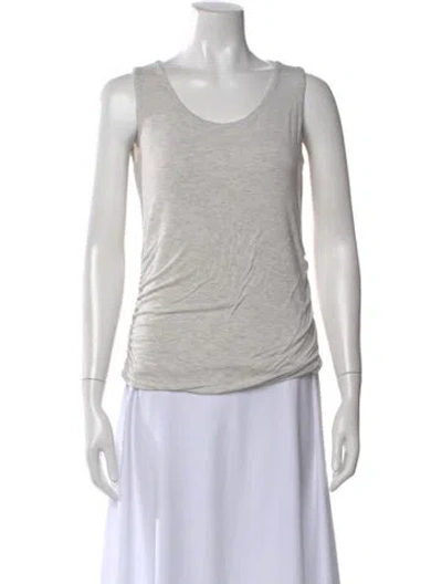 Pre-owned Kinross Cashmere Scoop Neck Sleeveless Top In Neutral