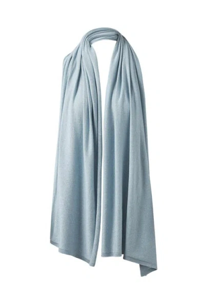Kinross Cashmere Sequin Wrap In Blue