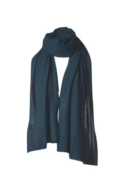 Kinross Cashmere Travel Wrap In Blue