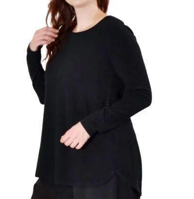 Kinross Cashmere Tunic Top In Black