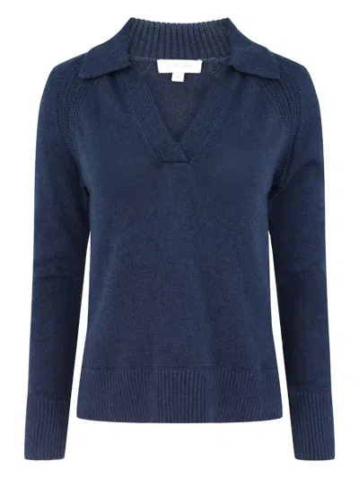 Kinross Cashmere V-neck Cotton Sweater