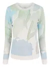 Kinross Cashmere Watercolour-print Crew-neck Sweatshirt
