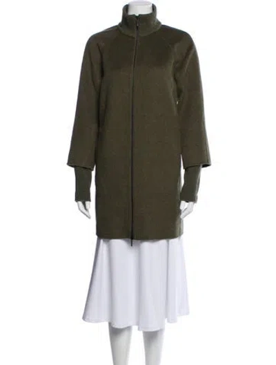Pre-owned Kinross Cashmere Wool Coat In Green