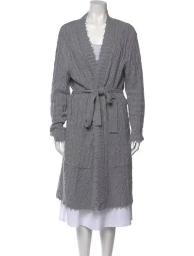 Pre-owned Kinross Cashmere Wool V-neck Sweater In Gray