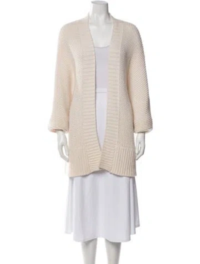 Pre-owned Kinross Cashmere Wool V-neck Sweater In Neutral