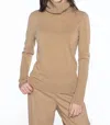Kinross Chunky Trim T-neck In Camel