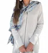 Kinross Cotton Long Zip Mock Cardigan In Champagne