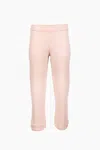 Kinross Coverstich Crop Pant In Petal In Pink