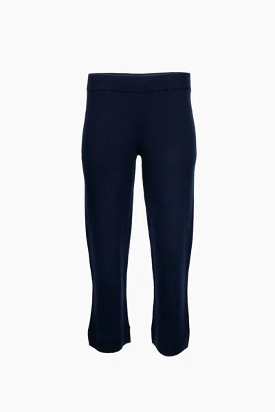 Kinross Coverstitch Crop Pants In Navy In Blue