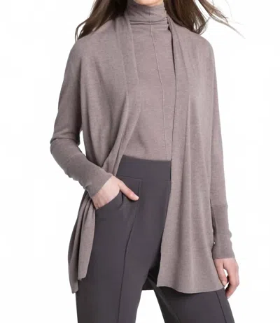 Kinross Easy Drape Cardigan In Seal In Gray