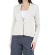 Kinross Fitted Notch Collar Cardigan In Champagne In White