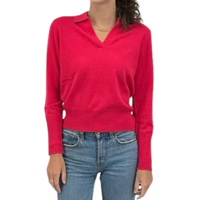 Kinross Fitted Polo In Poppy In Red