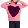 KINROSS HEART FUNNEL SWEATER IN SHRIMP
