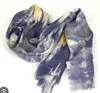 Kinross Ikat Print Scarf In Indigo In Multi
