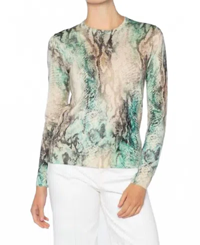 Kinross Island Skin Print Crew Sweater In Multi