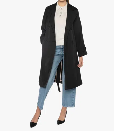 Kinross Lightweight Trench Coat In Black