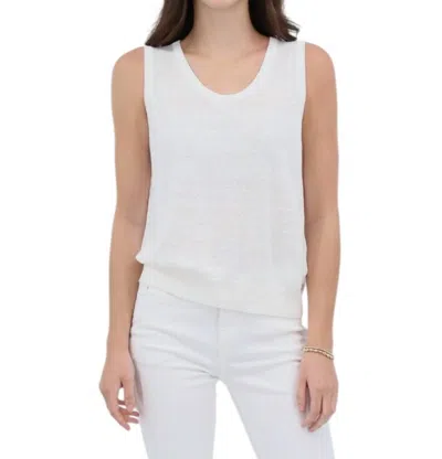 Kinross Linen Tank In White