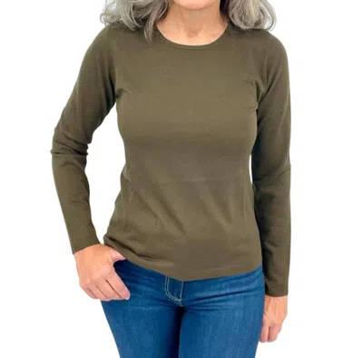 Kinross Long Sleeve Crew Top In Loden In Green