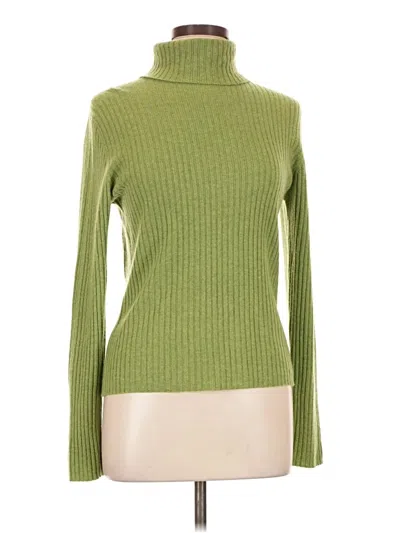 Pre-owned Kinross Long Sleeve Top Green Turtleneck Tops
