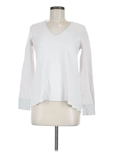 Pre-owned Kinross Long Sleeve Top White V Neck Tops