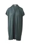 Kinross Long Sleeveless Cardigan In Laurel In Green