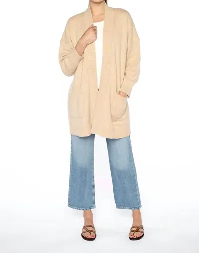 Kinross Lurex Easy Cardigan In Blonde In Brown