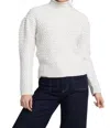 KINROSS LUREX FUNNEL SWEATER IN IVORY