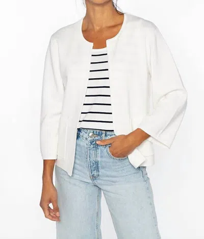 Kinross No Close Cardigan In White