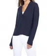 Kinross One Button Textured Cardigan In Eclipse In Blue