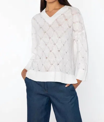 Kinross Openwork Easy Vee In White