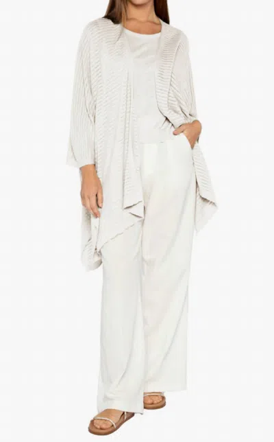 Kinross Openwork Ruana In White