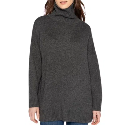 Kinross Oversized Cozy Mock Sweater In Flannel In Gray