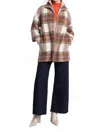 Kinross Plaid Knit Insert Coat In Multi In Multi