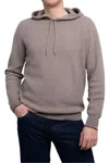 Kinross Rib Pullover Hoodie In Seal In Gray