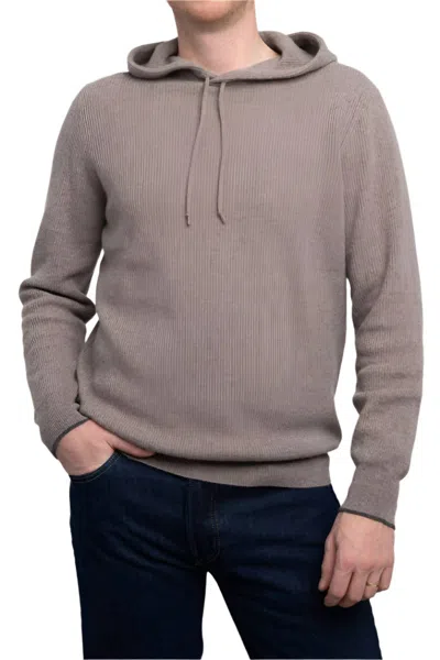 KINROSS RIB PULLOVER HOODIE IN SEAL