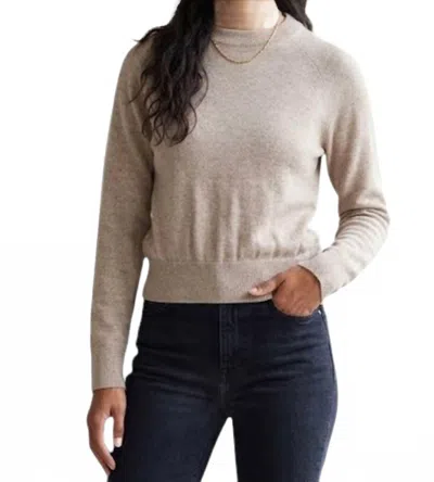 Kinross Rib Trim Sweatshirt In Taupe In Gray