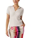 KINROSS KINROSS RIBBED POLO SWEATER