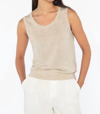 Kinross Scoop-neck Tank Top In Oat In Neutral