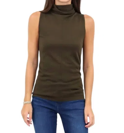 Kinross Seamed Funnel Tank In Loden In Green