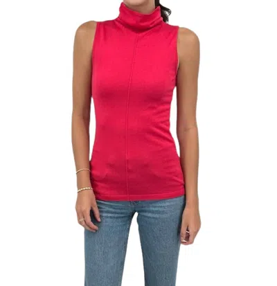 Kinross Seamed Funnel Tank In Poppy In Pink