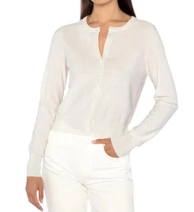 Kinross Sequin Cardigan In Ivory In Animal Print