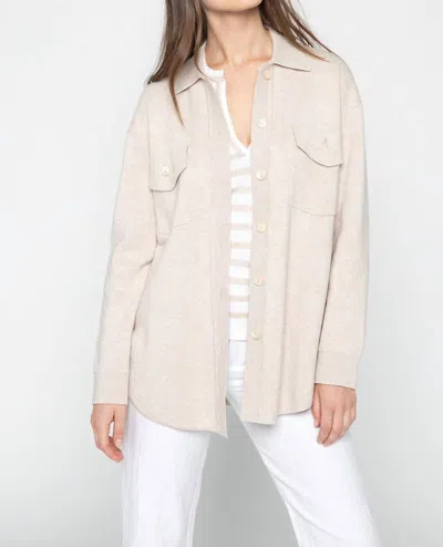 Kinross Shacket Top In Wicker In Neutral