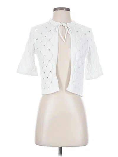 Pre-owned Kinross Short Sleeve Blouse In White