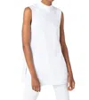 Kinross Sleeveless Mock Tunic In White In White