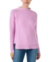 Kinross Garter Stitch Funnel Sweater In Freesia In Pink