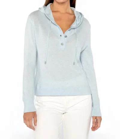 Kinross Textured Pullover Hoodie In Sky In Blue
